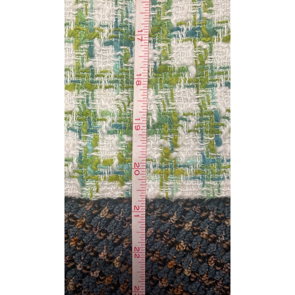 Jones‎ New York Green Plaid Tweed Mini Skirt Size 4 Cotton Linen Blend - Picture 8 of 8